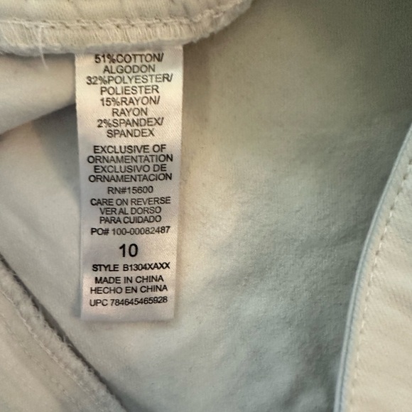 Democracy AB Technology Ankle Skinny Jeans 10 White Midrise Stretch - Picture 5 of 5